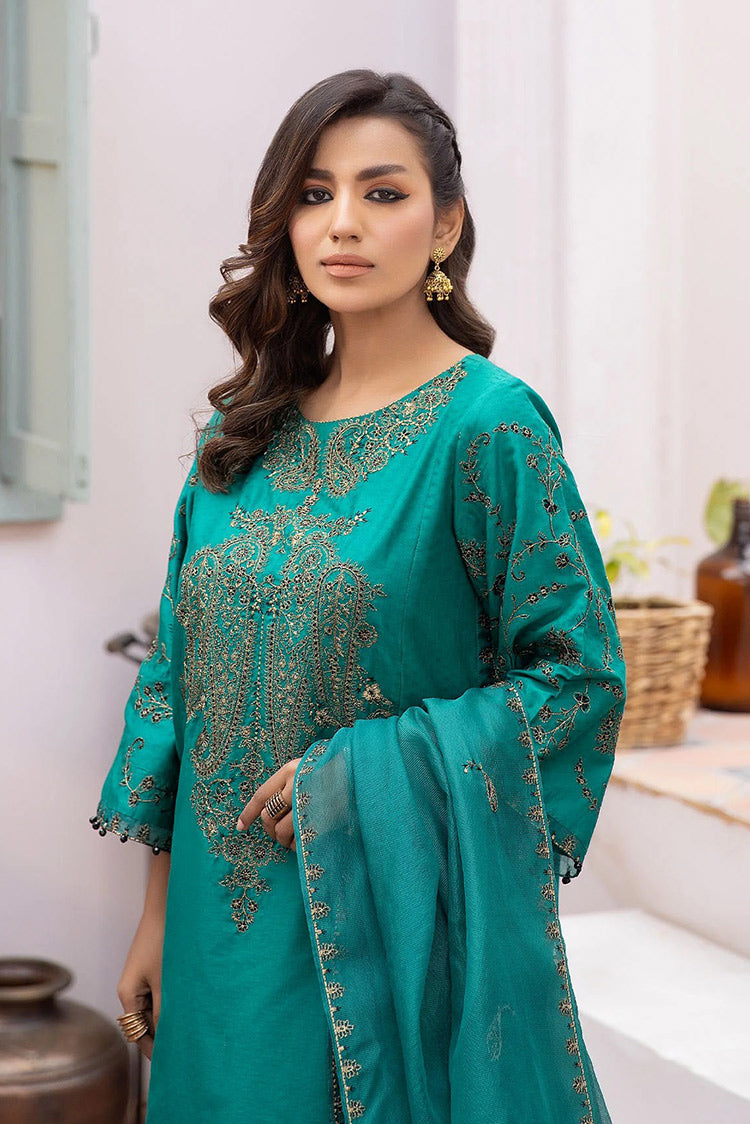 Picture of La Rosaa - Eid Edit Pret '24 - LE-24-15 Vegan Green - 3Pc - Available at Raja Sahib