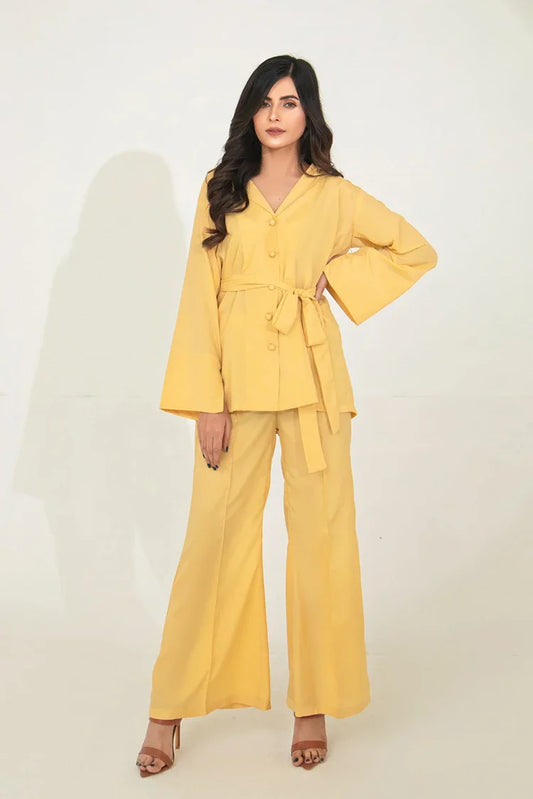 Picture of The Slay Wear - Co-ord Set - Lemon Luxe - Available at Raja Sahib