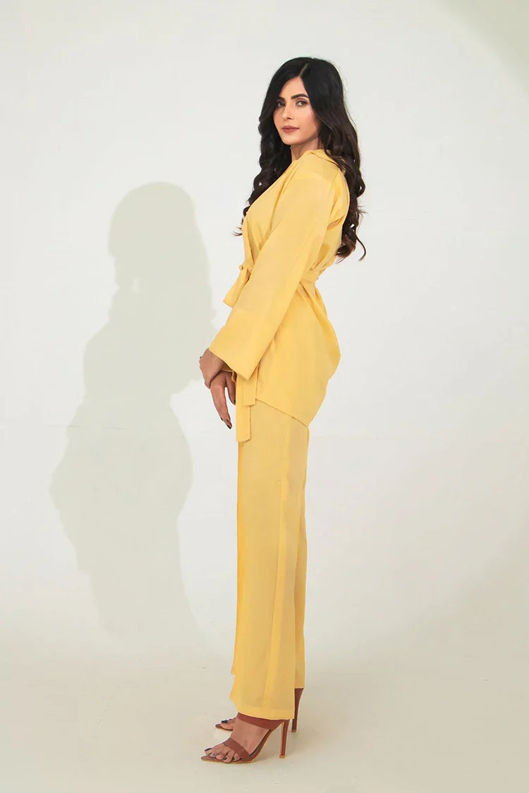 Picture of The Slay Wear - Co-ord Set - Lemon Luxe - Available at Raja Sahib