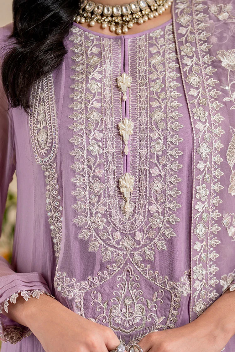 Picture of Fozia Khalid - Unstitched Chiffon Collection - Orchid - LFP-1107 - Available at Raja Sahib