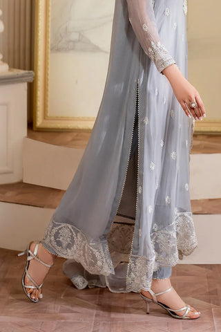 Fozia Khalid - Unstitched Chiffon Collection - Dove - LFP-1108