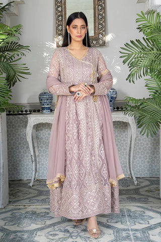 Picture of Manahils - Safiyya RTW Collection - Lilac-099 - Available at Raja Sahib