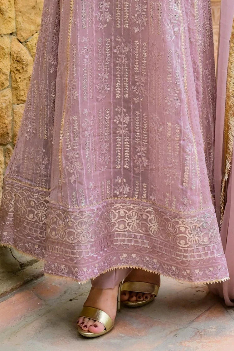 Picture of Manahils - Safiyya RTW Collection - Lilac-Cedar-117 - Available at Raja Sahib