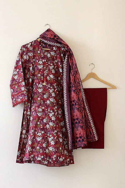 Picture of Kashish - Reaty to Wear 3 PC Lawn Suit - Multi - LNPLN3 - Available at Raja Sahib