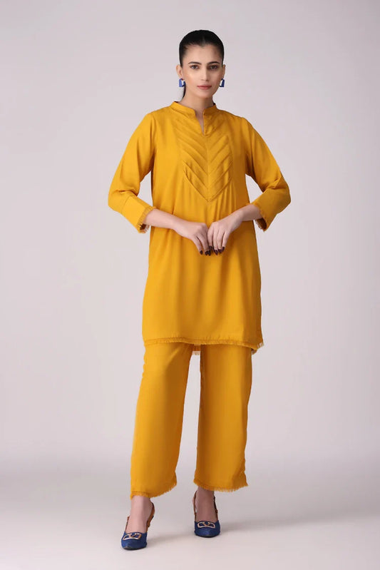 Picture of La Rosaa - Basics Pret Collection - 2 PC - Marigold - Available at Raja Sahib