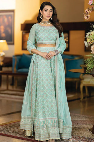 Picture of Ghonche - Festive Collection - Mint Meadow Lux-03 - Available at Raja Sahib