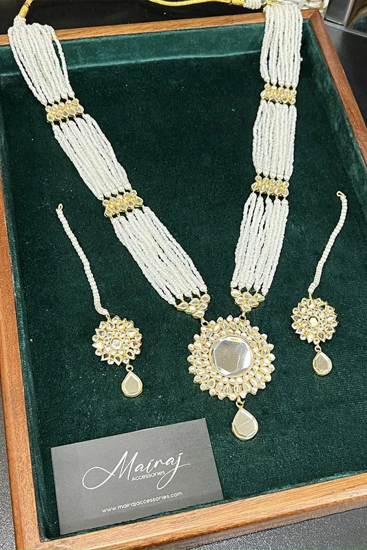 Mairaj Accessories - Farida White Mala