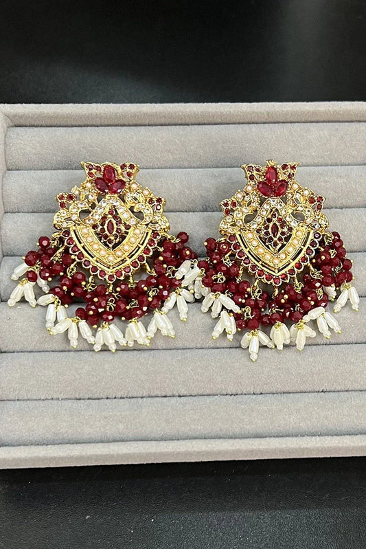 Mairaj Accessories - Shanaya Maroon