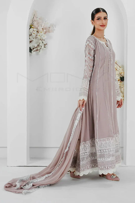 Picture of <!--ara-->Manahils - Kurti 121-Crimson Glow- Lilac - Available at Raja Sahib