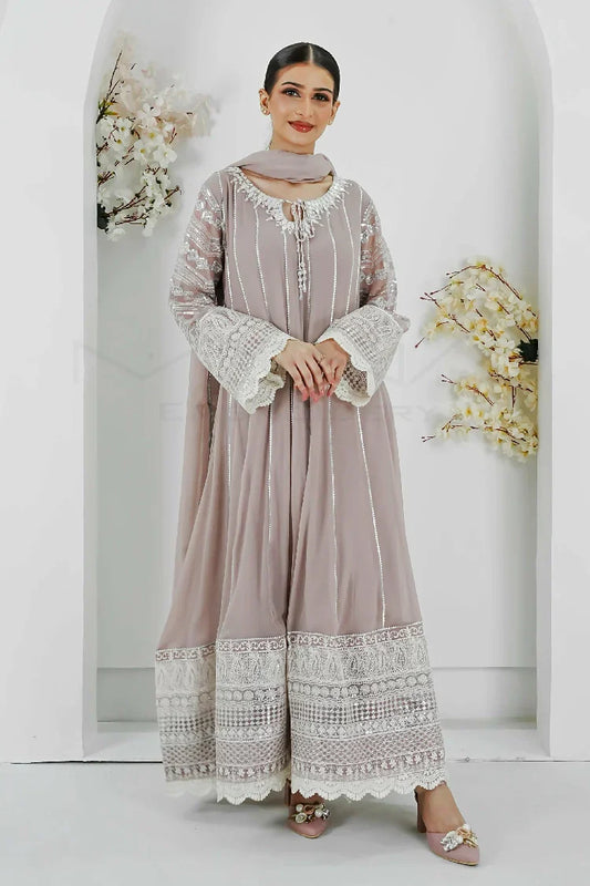 Picture of <!--ara-->Manahils - Kurti 121-Crimson Glow- Lilac - Available at Raja Sahib