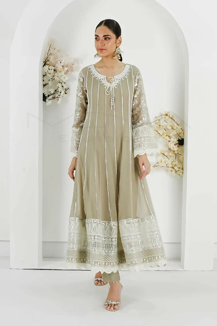 Picture of <!--arb-->Manahils - Kurti 121-Crimson Glow- Light Brown - Available at Raja Sahib