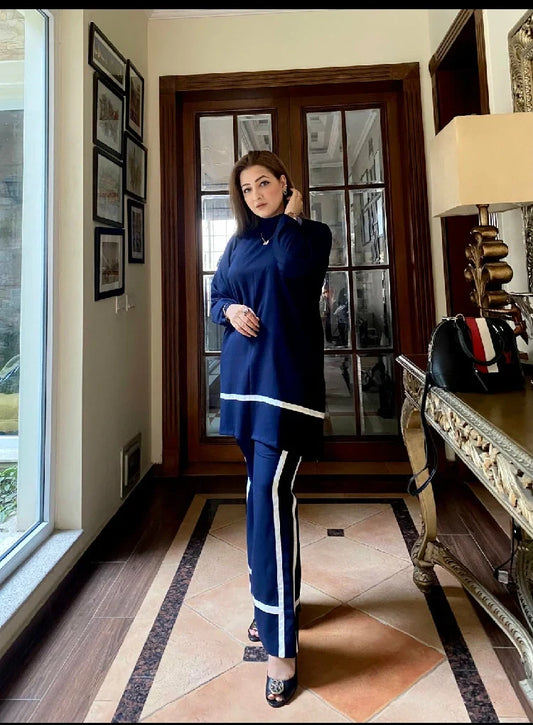 Picture of Manahils - Blue Co-Ord Set - Available at Raja Sahib