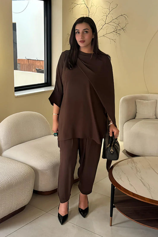 Manahils - Brown Drape