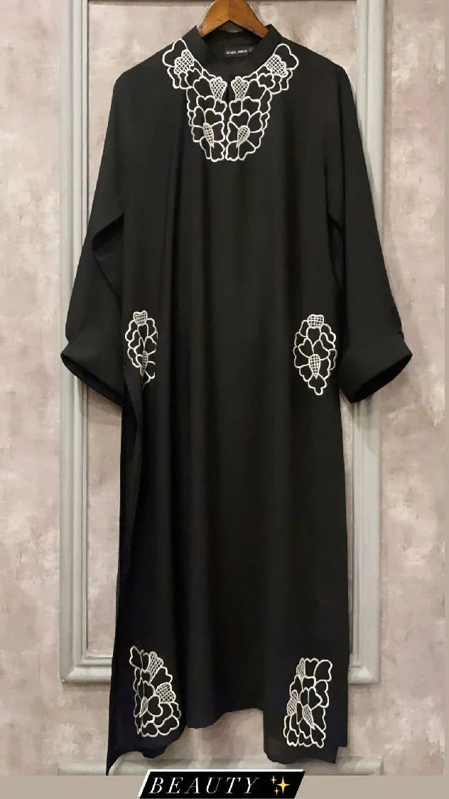 Picture of Manahils - Black Embroidered Two Pc - Available at Raja Sahib