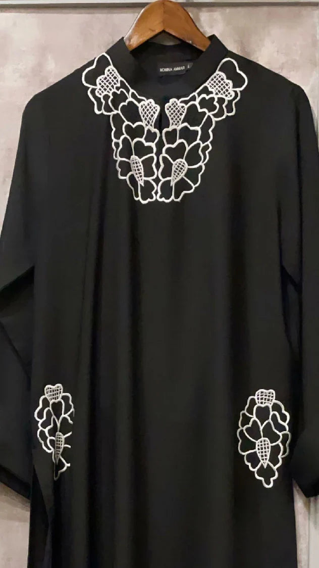 Picture of Manahils - Black Embroidered Two Pc - Available at Raja Sahib