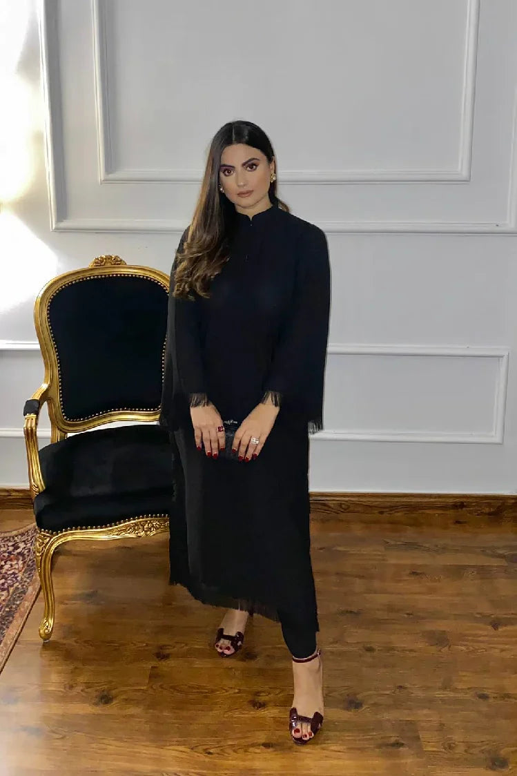 Picture of Manahils - Threaded Love (Two Pc) Black. - Available at Raja Sahib