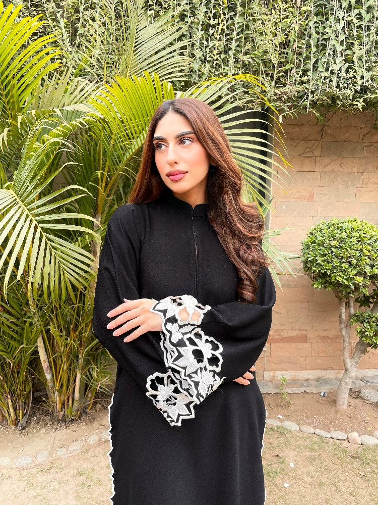 Picture of Manahils - Black Scallop Embroidered Two Pc. - Available at Raja Sahib