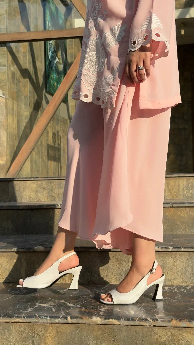 Picture of Manahils - Pastel Pink Embroidered - Available at Raja Sahib