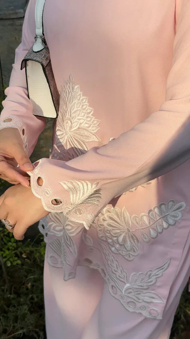 Picture of Manahils - Pastel Pink Embroidered - Available at Raja Sahib