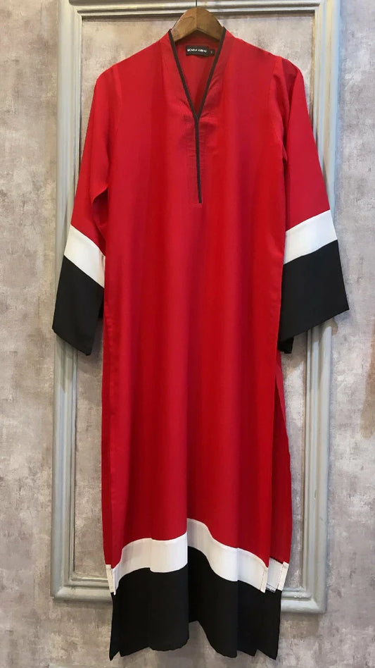 Picture of Manahils - Red Shirt - Available at Raja Sahib