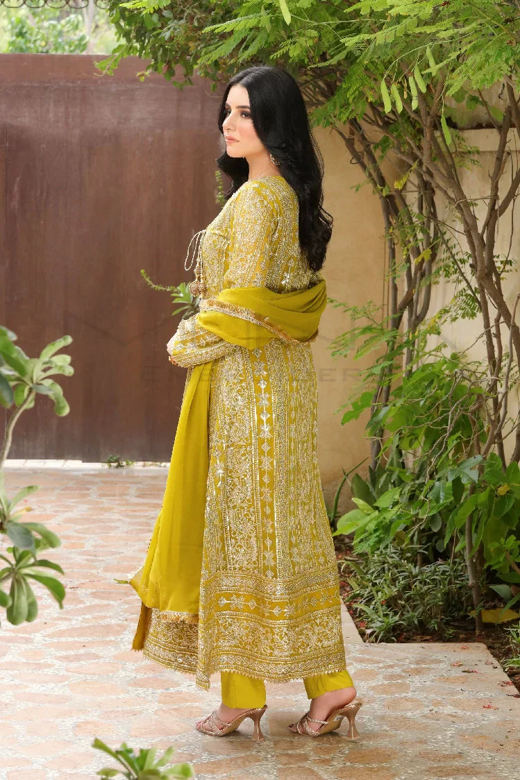 Picture of <!--are-->Manahils - Kurti 122-Divine- Mustard - Available at Raja Sahib