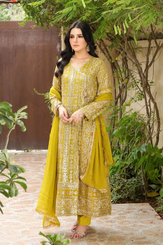 Picture of <!--are-->Manahils - Kurti 122-Divine- Mustard - Available at Raja Sahib