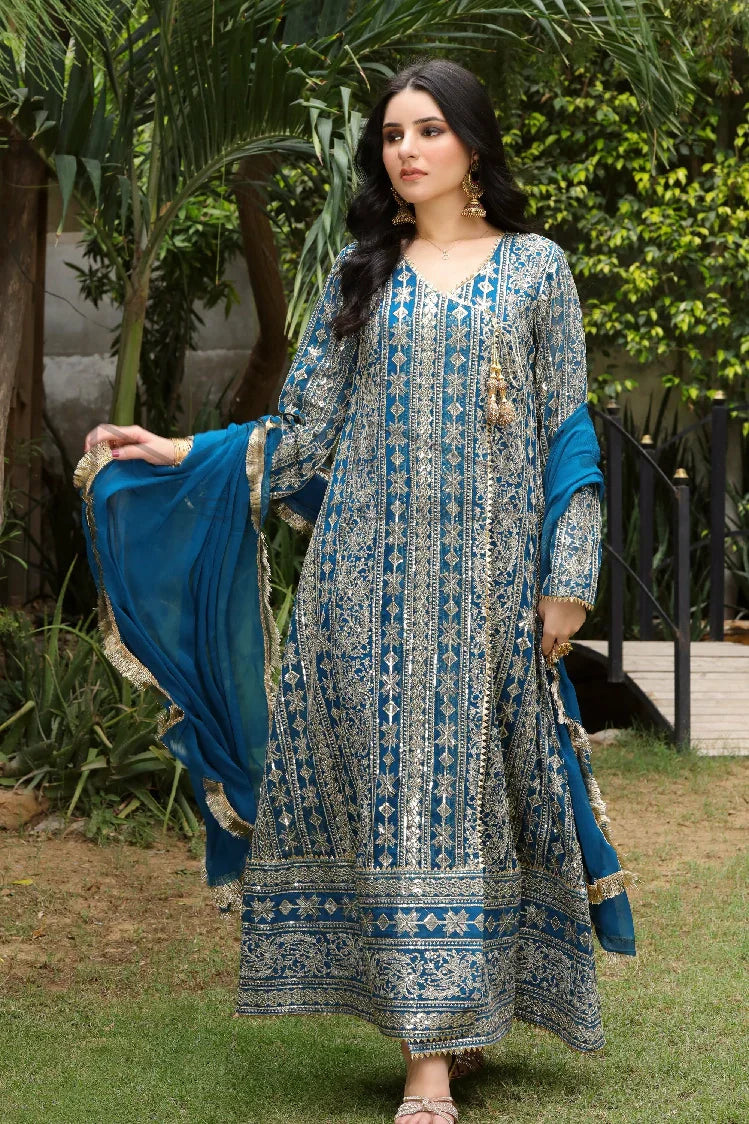 Picture of <!--ari-->Manahils - Kurti 122-Divine- Zinc Blue - Available at Raja Sahib