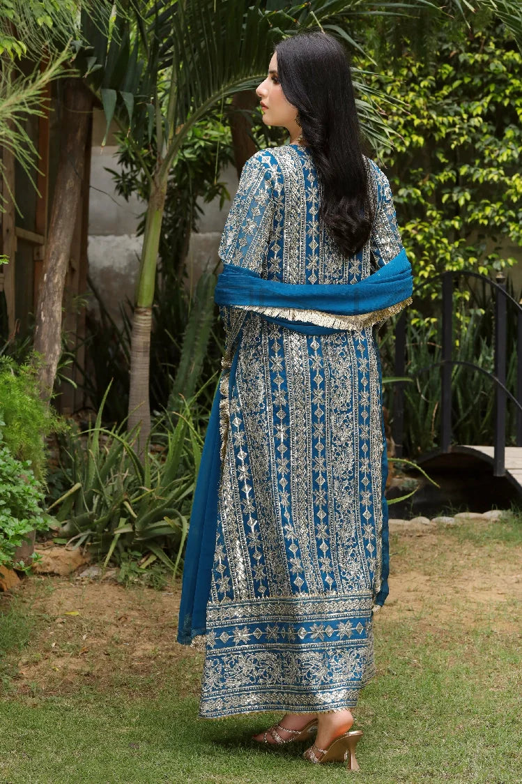 Picture of <!--ari-->Manahils - Kurti 122-Divine- Zinc Blue - Available at Raja Sahib