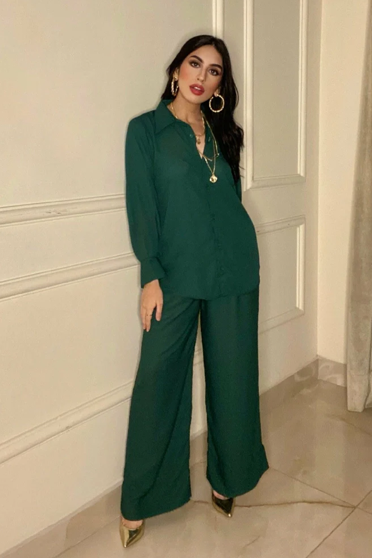 Picture of Manahils - C0-Ord Set Green - Available at Raja Sahib