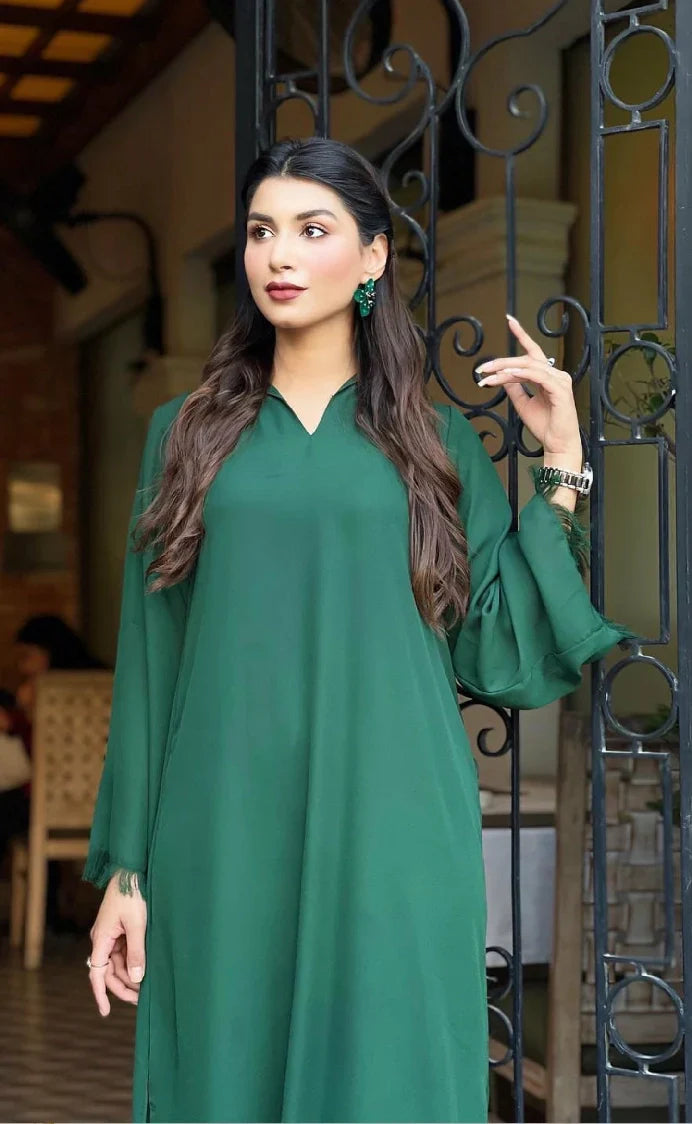 Picture of Manahils - Hunter Love Green (Two Pc ) - Available at Raja Sahib