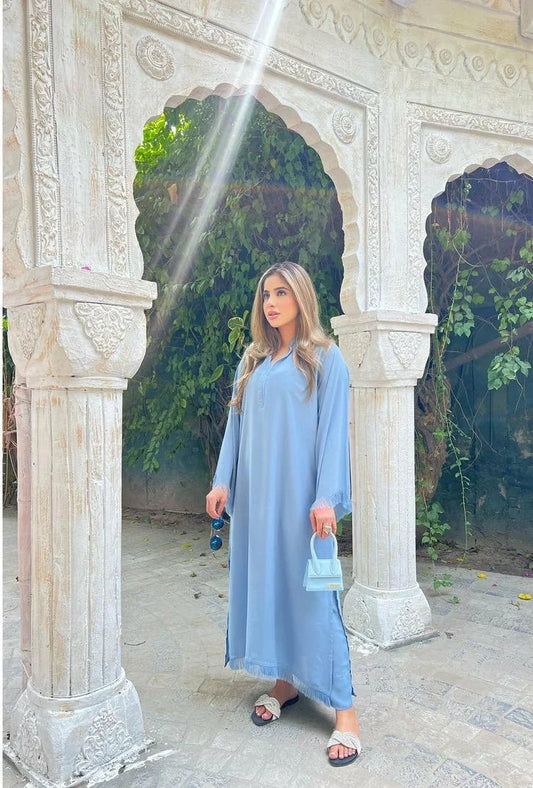 Picture of Manahils - Threaded Love Ice Blue - Available at Raja Sahib