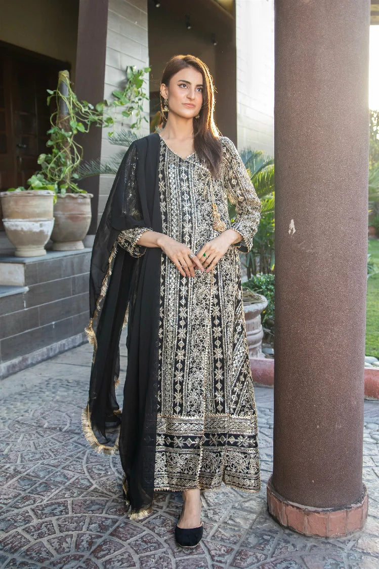 Picture of <!--asw-->Manahils - Kurti 122-Black - Available at Raja Sahib