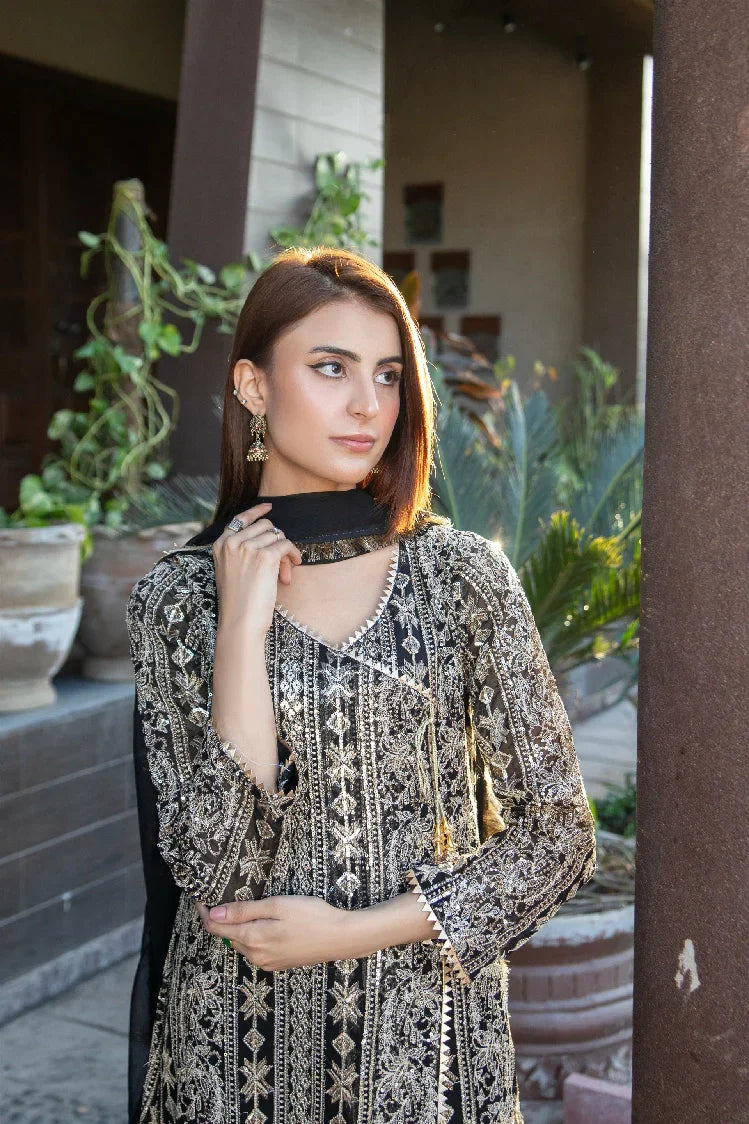 Picture of <!--asw-->Manahils - Kurti 122-Black - Available at Raja Sahib