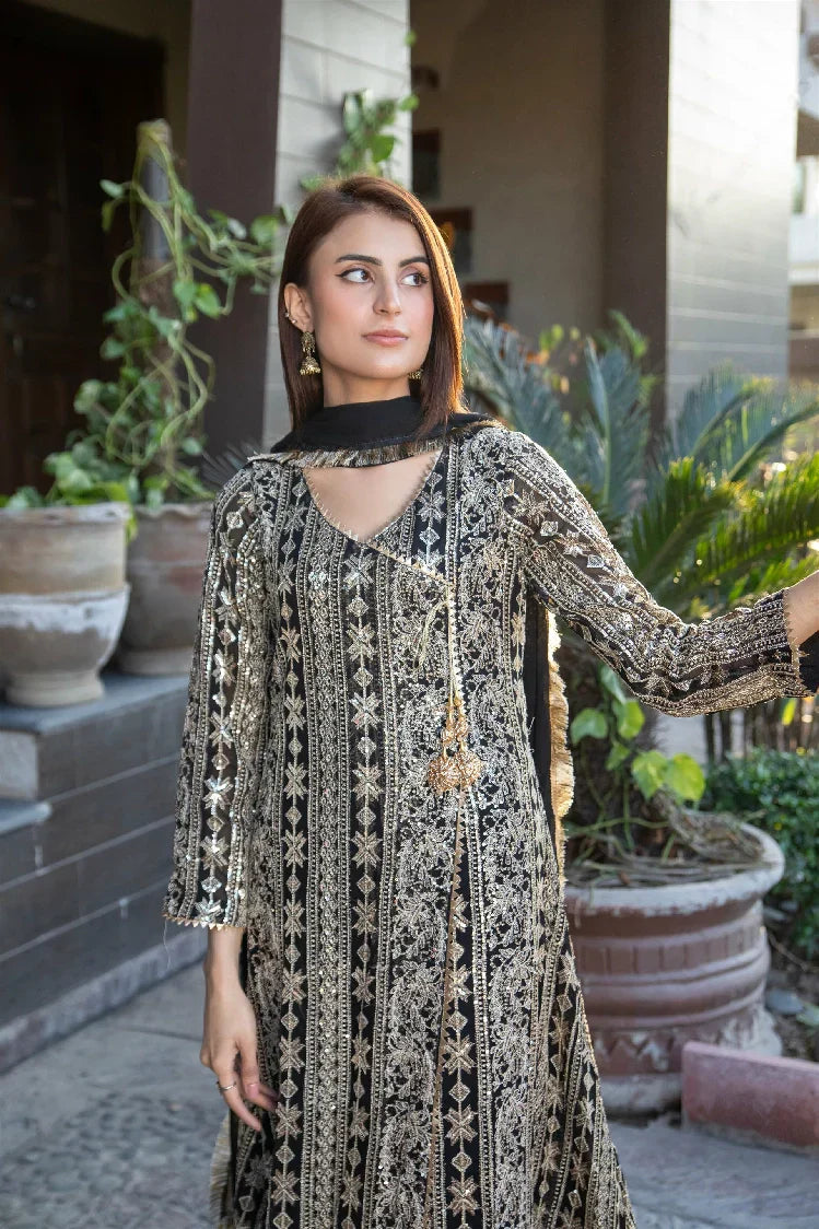 Picture of <!--asw-->Manahils - Kurti 122-Black - Available at Raja Sahib