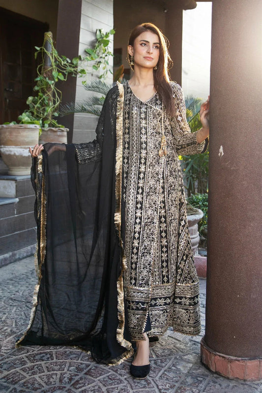 Picture of <!--asw-->Manahils - Kurti 122-Black - Available at Raja Sahib