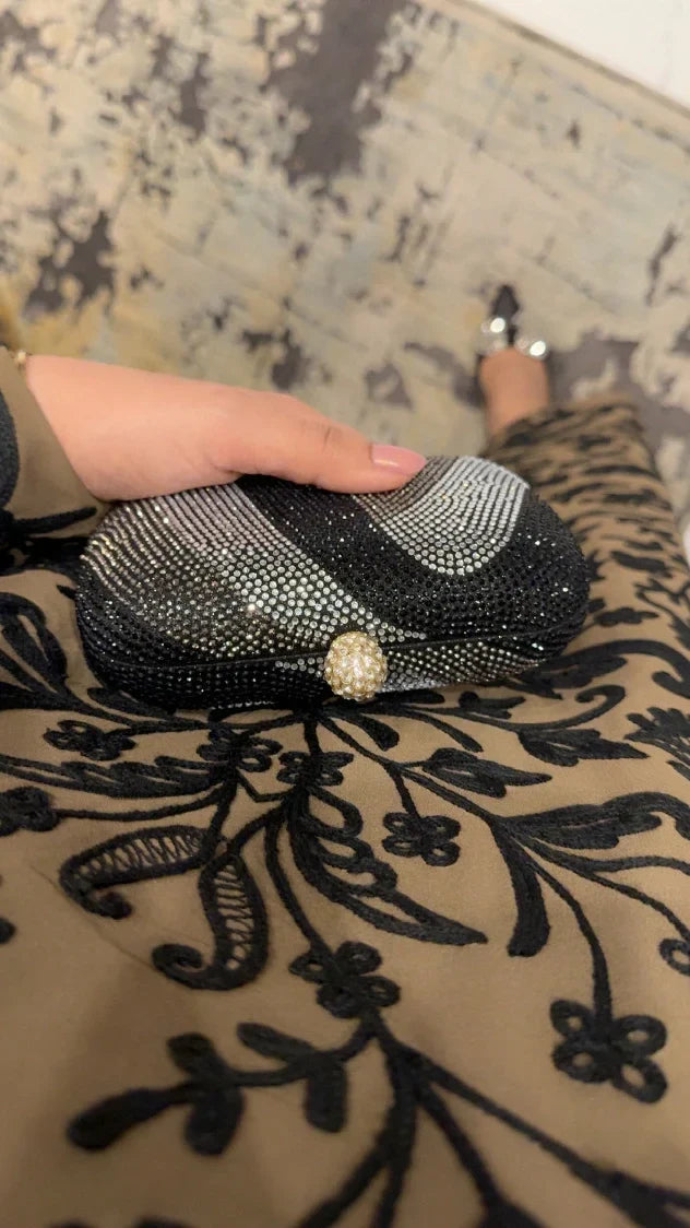 Picture of Manahils - Khaki Brown Embroidered - Available at Raja Sahib