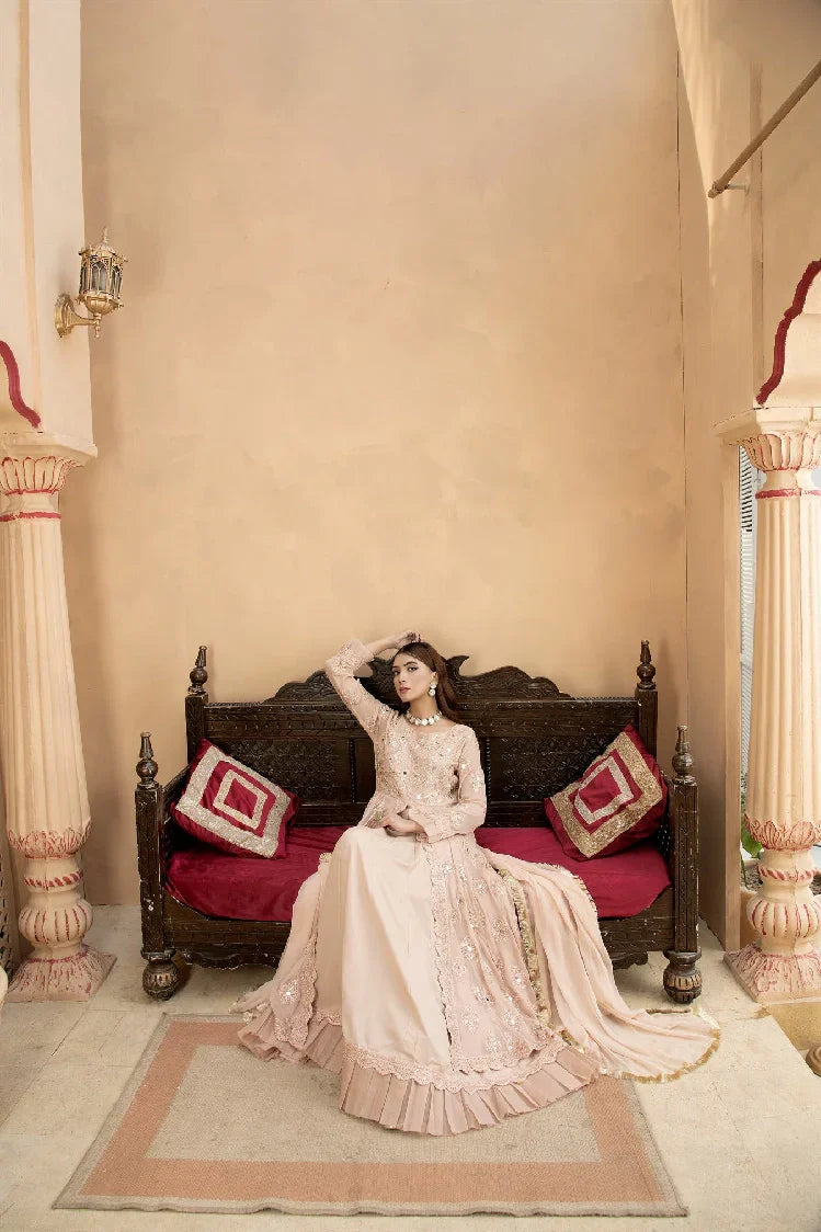 Picture of <!--ask-->Manahils - Kurti-B-006-Peach - Available at Raja Sahib