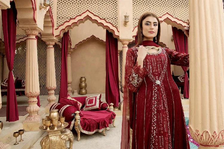 Picture of <!--ash-->Manahils - Kurti-B-005-Mehroon - Available at Raja Sahib