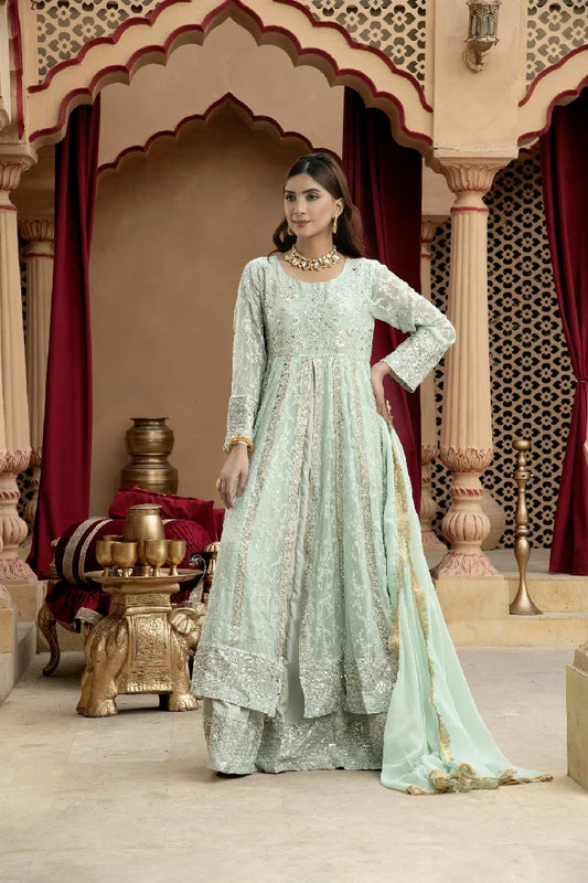 Picture of <!--asn-->Manahils - Kurti-B-007-Aqua - Available at Raja Sahib