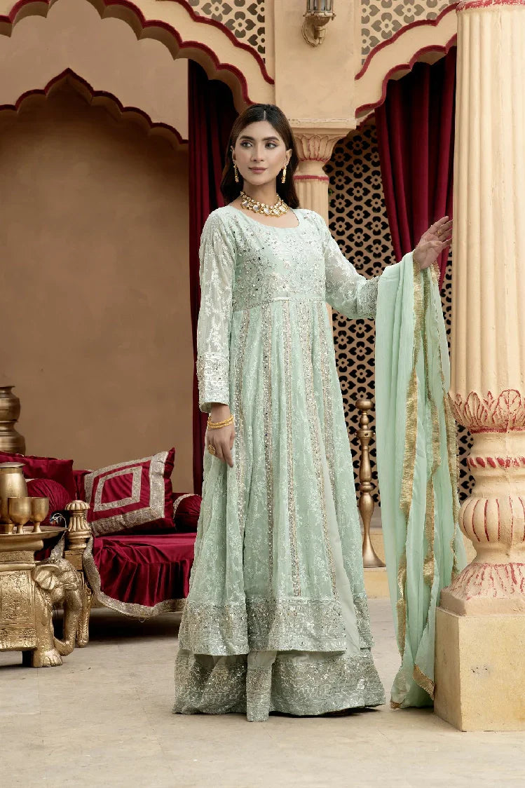 Picture of <!--asn-->Manahils - Kurti-B-007-Aqua - Available at Raja Sahib