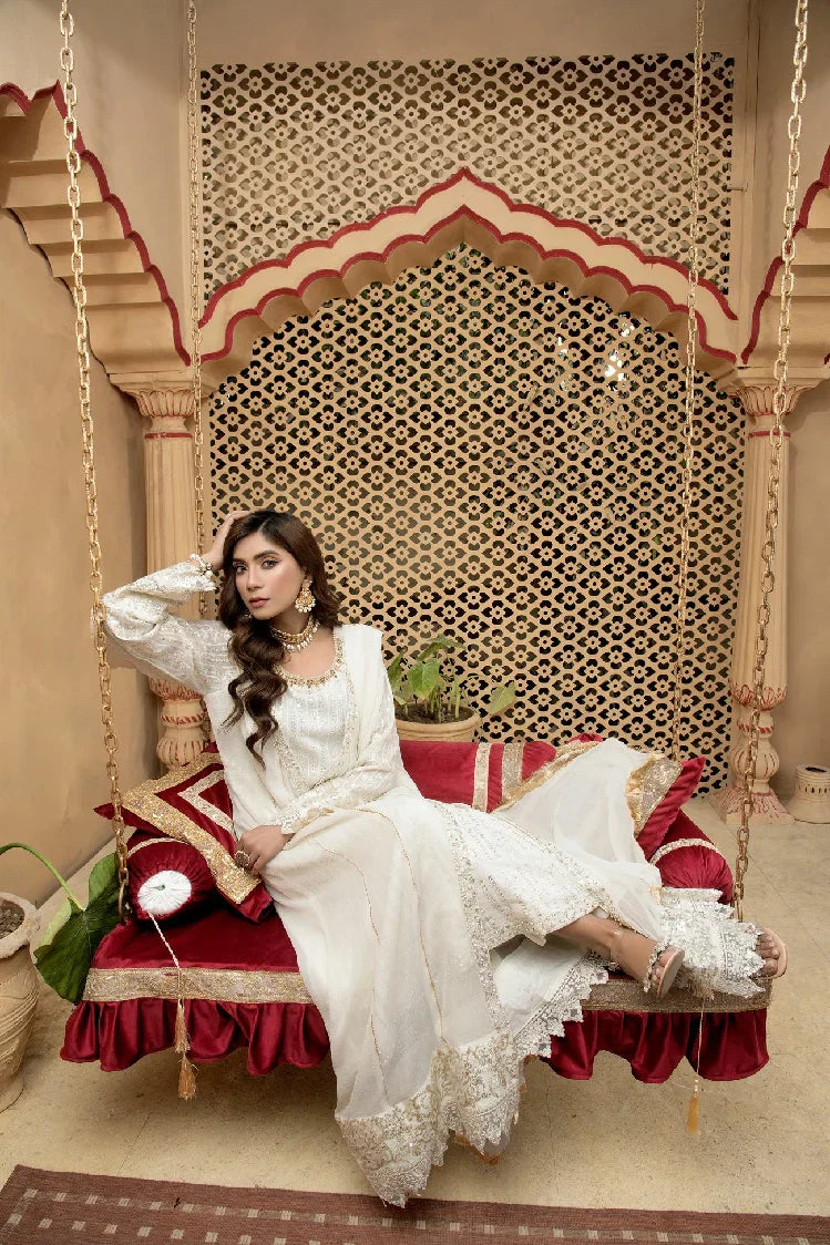Picture of <!--asd-->Manahils - Kurti-B-005-Off White - Available at Raja Sahib