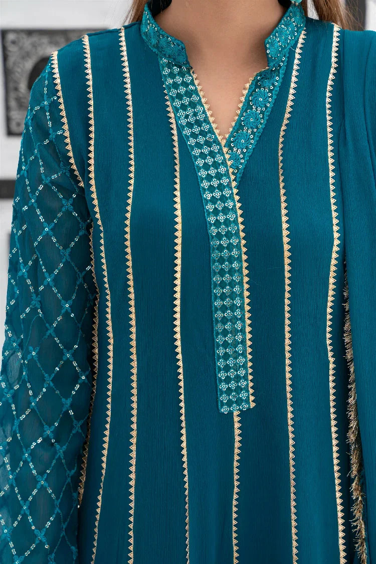 Picture of <!--asx-->Manahils - Kurti 106-Teal - Available at Raja Sahib