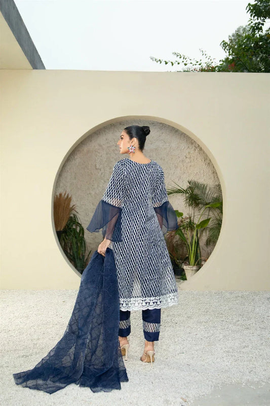 Picture of <!--atz-->Manahils - Mlt-01-Navy Blue - Available at Raja Sahib