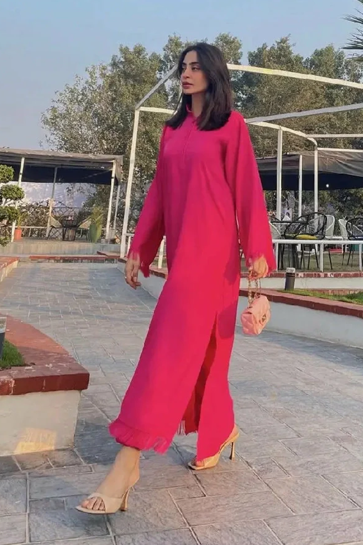 Picture of Manahils - Threaded Love Pink - Available at Raja Sahib