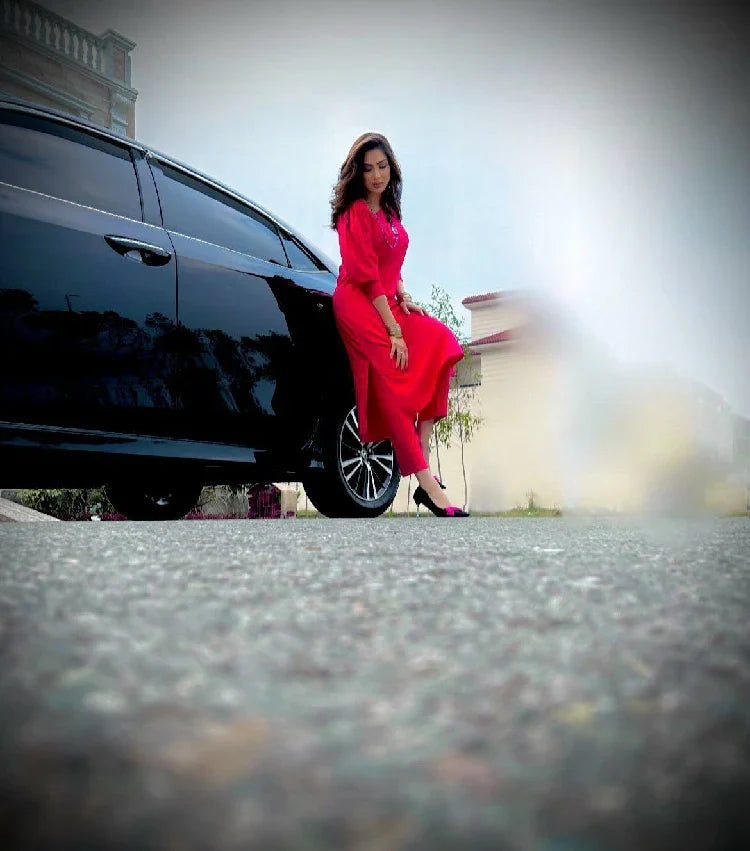 Picture of Manahils - Pink Marina Tunic - Available at Raja Sahib