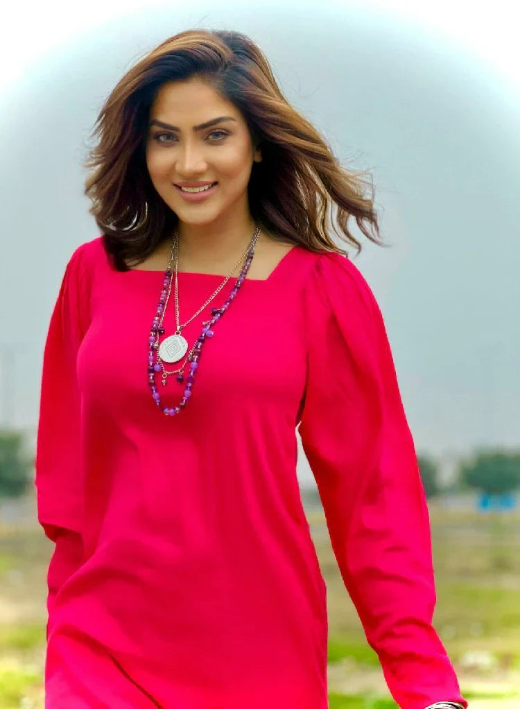 Picture of Manahils - Pink Marina Tunic - Available at Raja Sahib