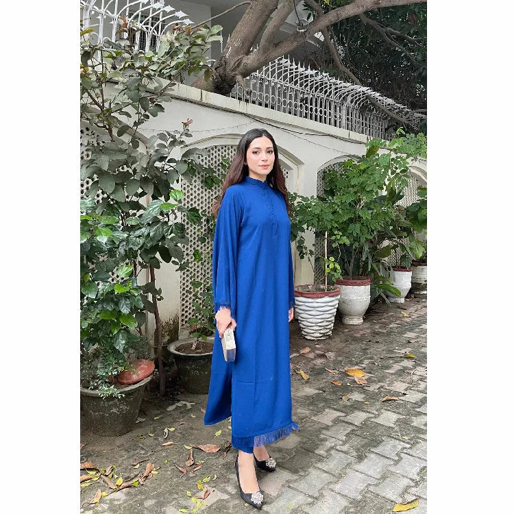 Picture of Manahils - Threaded Love Royal Blue - Available at Raja Sahib
