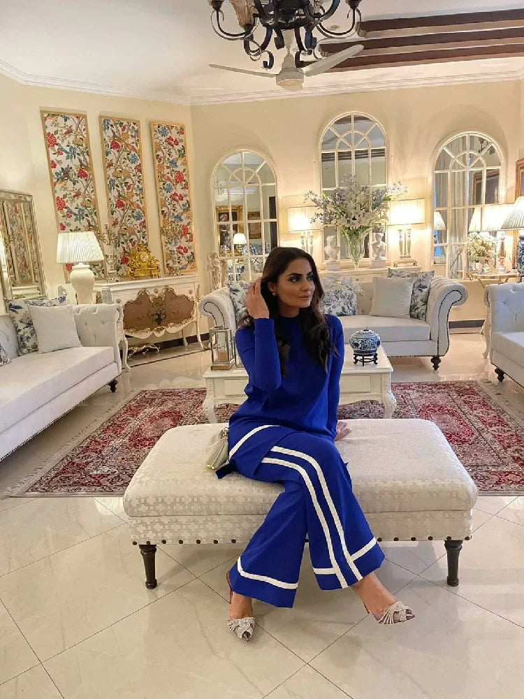 Picture of Manahils - Royal Blue Stripe - Available at Raja Sahib