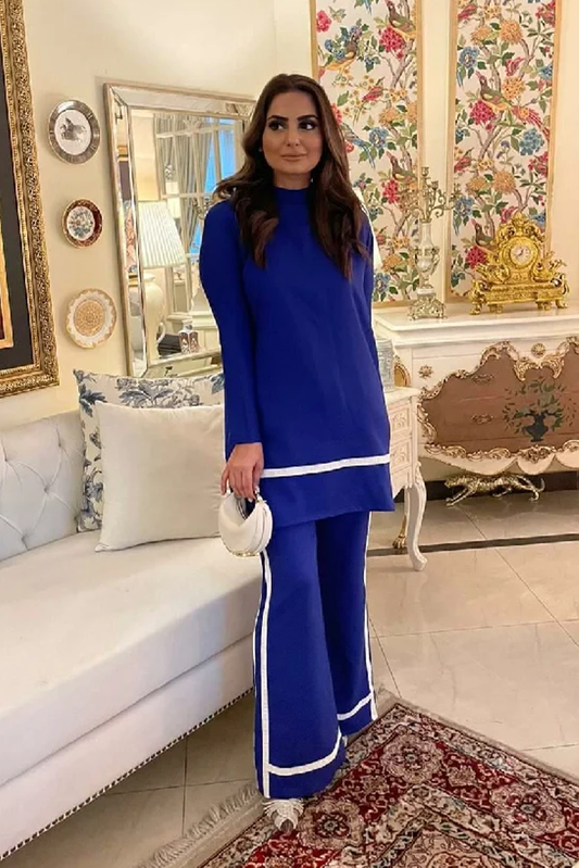 Picture of Manahils - Royal Blue Stripe - Available at Raja Sahib