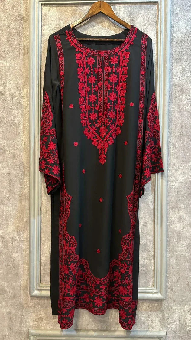 Picture of Manahils - Red Embroidered Two Pc - Available at Raja Sahib